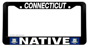 Connecticut Flag Native License Plate Frame