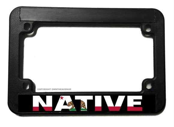 Native California Flag Motorcycle License Plate Frame