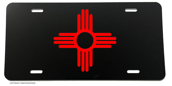 New Mexico Logo Flag Pueblo Santa Fe Albuquerque NM License Plate Cover - OwnTheAvenue