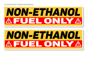 x2 Non-Ethanol Fuel Only Gasoline Gas Truck Tank Can Diesel Vinyl Sticker Decal - OwnTheAvenue