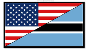 USA American Batswana World Flag Country Vinyl Sticker Decal 3.5" - OwnTheAvenue