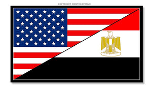 USA American Egypt Egyptian World Flag Country Vinyl Sticker Decal 3.5" - OwnTheAvenue