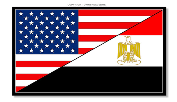 USA American Egypt Egyptian World Flag Country Vinyl Sticker Decal 3.5