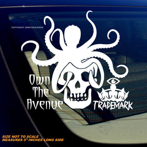 OwnTheAvenue Octopus Skull Logo Death Metal Punk Rock JDM Sticker Decal 5" - OwnTheAvenue