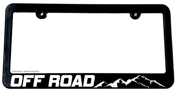 Off Road Mountains Nature Hiking Camping Slim Style License Plate Frame