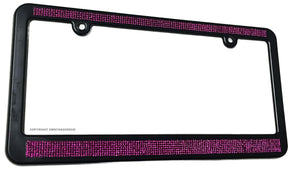 Purple Sparkling Crystal Diamond Bling Rhinestone License Plate Frame - OwnTheAvenue