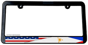 USA American Philippines World Flag Country License Plate Frame - OwnTheAvenue