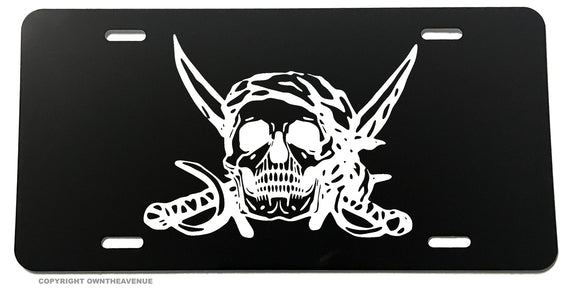 Pirate Vintage Style Art Rugged Skull License Plate Cover - OwnTheAvenue