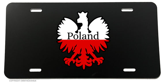 Poland Polish Eagle Flag Car Truck License Plate Cover Model-382 - OwnTheAvenue