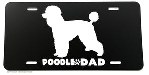 Poodle Dad Dog Pet Love Car Truck Auto License Plate Cover - OwnTheAvenue