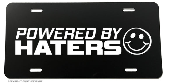 Powered By Haters Funny Joke JDM Drifting Racing License Plate Cover - OwnTheAvenue