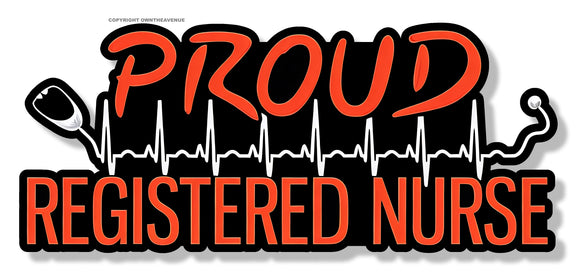 Proud Registered Nurse RN Care Giver MD Car Truck Vinyl Sticker 5