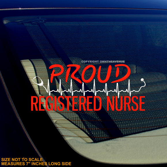 Proud Registered Nurse RN Care Giver MD Window Bumper Vinyl Decal 7