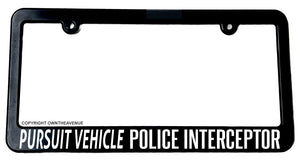 Pursuit Vehicle Police Interceptor License Plate Frame - OwnTheAvenue