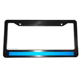 Blue Line Reflective Support Police License Plate Frame - OwnTheAvenue