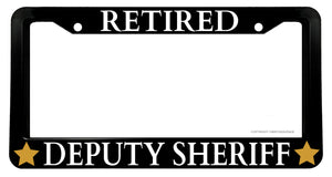 Retired Deputy Sheriff Support Law Enforcement License Plate Frame - OwnTheAvenue