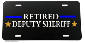 Retired Deputy Sheriff Support Law Enforcement License Plate Cover - OwnTheAvenue