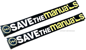 x2 Save The Manuals Stick Shift Manual Transmission JDM Sticker Decal 7" V0Y - OwnTheAvenue