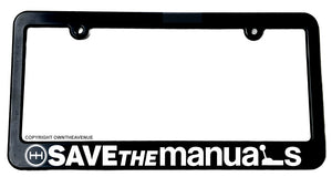 Save The Manuals Manual Transmission Stick Shift JDM Slim V01 License Plate Frame - OwnTheAvenue