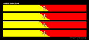 4pcs Racing Stripes 10" Each Sicily Sicilian Flag Vinyl Sticker Decals - OwnTheAvenue