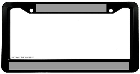 Support Corrections Officers Silver Colored Line Model 2 License Plate Frame
