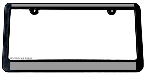 Support Corrections Officers Silver Colored Line Slim License Plate Frame