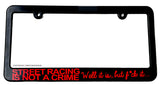 JDM Street Racing Drifting Funny Slim License Plate Frame Choose Color - OwnTheAvenue