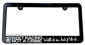 JDM Street Racing Drifting Funny Slim License Plate Frame Choose Color - OwnTheAvenue