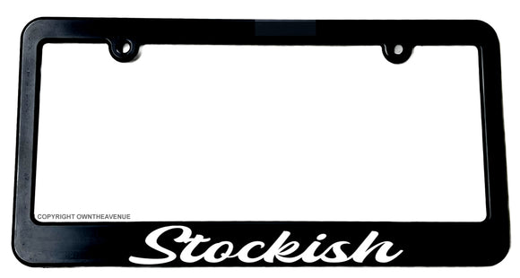 JDM Stockish Race Drift Low Funny Turbo Slim Black License Plate Frame - OwnTheAvenue