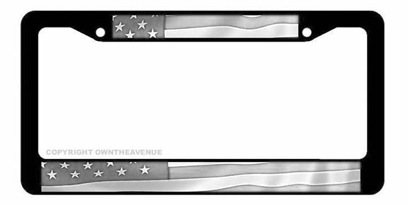 Subdued Subdue USA American Flag Wavey Style Car Truck Auto License Plate Frame