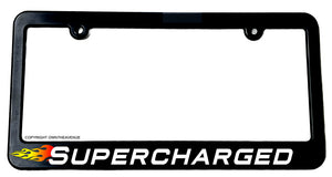 Supercharged Slim License Plate Frame Hot Rod Car Truck SUV Diesel JDM - OwnTheAvenue