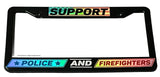 Reflective Support Police & Firefighters Blue Line Firefighter License Plate Frame - OwnTheAvenue