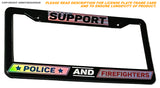 Reflective Support Police & Firefighters Blue Line Firefighter License Plate Frame - OwnTheAvenue