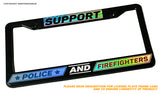 Reflective Support Police & Firefighters Blue Line Firefighter License Plate Frame - OwnTheAvenue