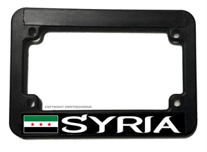 Syrian Flag Syria Motorcycle License Plate Frame