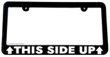 This Side Up Funny Joke Off Road Truck 4x4 License Plate Frame