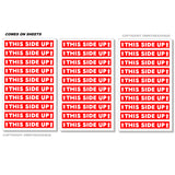 x100 This Side Up Packaging Safety Vinyl Sticker Labels Decals 3" Inches Each