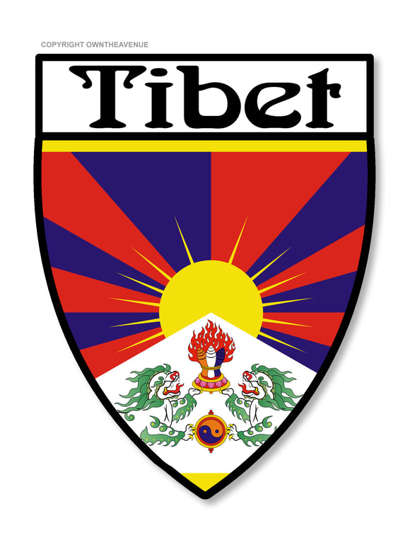 Tibet Flag Badge Logo Shield Car Truck Vinyl Sticker Decal 3.5