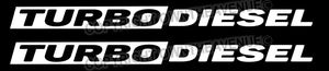 x2 Turbo Diesel Truck Auto Window Bumper Vinyl Decal Sticker 7" Inches - OwnTheAvenue