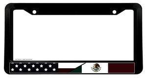 USA American Mexican Flag Subdued Car Truck Auto License Plate Frame V001 - OwnTheAvenue