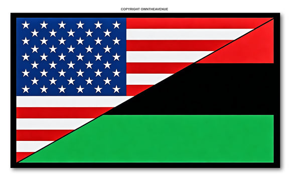 USA American African Africa World Flag Country Vinyl Sticker Decal 3.5