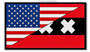 USA American Amsterdam World Flag Country Vinyl Sticker Decal 3.5" - OwnTheAvenue