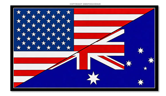 USA American Australia World Flag Country Vinyl Sticker Decal 3.5