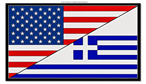 USA American Greece World Flag Country Vinyl Sticker Decal 3.5" - OwnTheAvenue