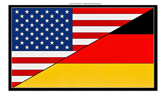 USA American German Germany World Flag Country Vinyl Sticker Decal 3.5