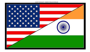 USA American India Indian World Flag Country Vinyl Sticker Decal 3.5" - OwnTheAvenue