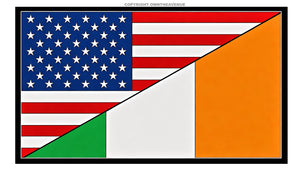 USA American Ireland Irish World Flag Country Vinyl Sticker Decal 3.5" - OwnTheAvenue