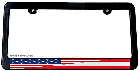 USA American Austria Austrian World Flag Country License Plate Frame - OwnTheAvenue