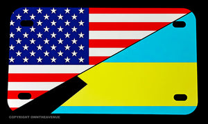 USA American Bahamas Bahaman World Country Flag Motorcycle Metal License Plate