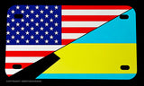 USA American Bahamas Bahaman World Country Flag Motorcycle Metal License Plate